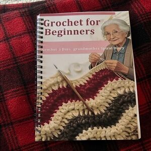2 Crochet for Beginners Spiral Notebooks -Red, Cream, Brown